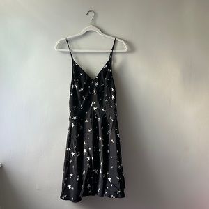 Amanda Uprichard Black Star Print Dress